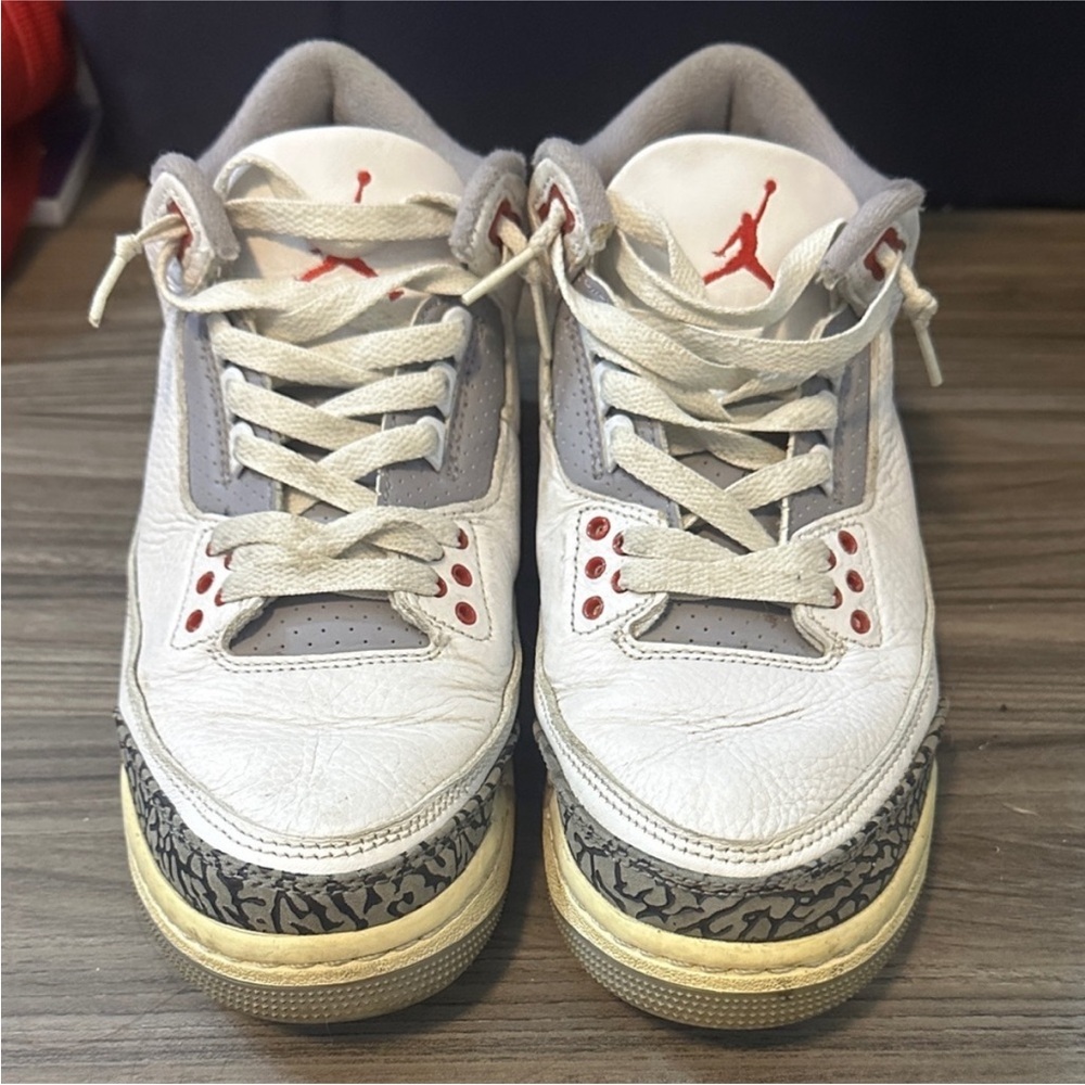 Jordan Red and White Air Sneakers